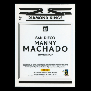 Manny Machado 2019 Donruss Optic Diamond Kings Padres