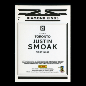 Justin Smoak 2019 Donruss Optic Diamond Kings Holo Blue Jays