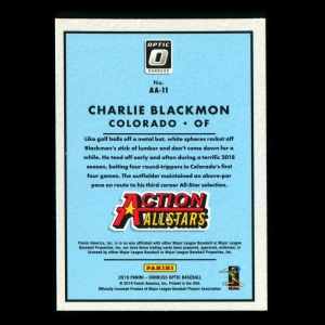 Charlie Blackmon 2019 Donruss Optic Action All-Stars Rockies