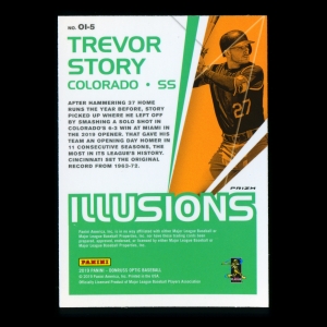 Trevor Story 2019 Donruss Optic Illusions Holo Rockies