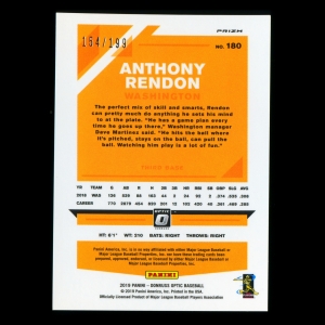 Anthony Rendon 2019 Donruss Optic Pink Velocity Nationals 154/199