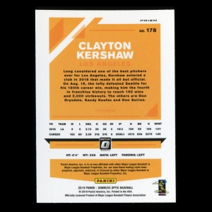 Clayton Kershaw 2019 Donruss Optic Holo Dodgers