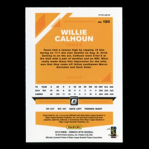 Willie Calhoun 2019 Donruss Optic Holo Rangers