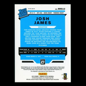 Josh James RC RR 2019 Donruss Optic Rated Rookies Signatures Holo Rookie Astros
