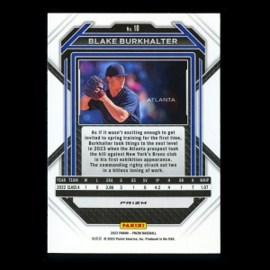 Blake Burkhalter 2023 Panini Prizm Ice Braves