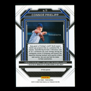 Connor Prielipp 2023 Panini Prizm Red Wave Twins