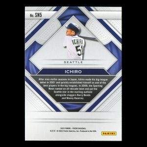 Ichiro 2023 Panini Prizm Second to None Mariners
