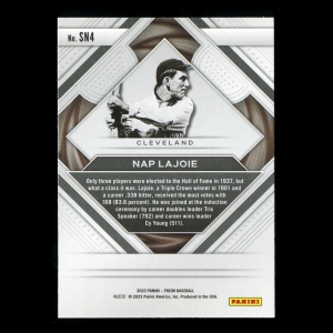 Nap Lajoie 2023 Panini Prizm Second to None Naps