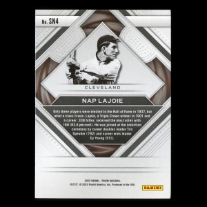 Nap Lajoie 2023 Panini Prizm Second to None Naps