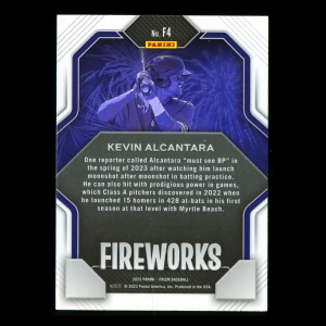 Kevin Alcantara 2023 Panini Prizm Fireworks Cubs