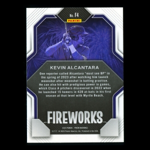 Kevin Alcantara 2023 Panini Prizm Fireworks Cubs