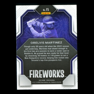 Orelvis Martinez 2023 Panini Prizm Fireworks Blue Jays