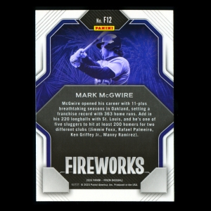 Mark McGwire 2023 Panini Prizm Fireworks Athletics