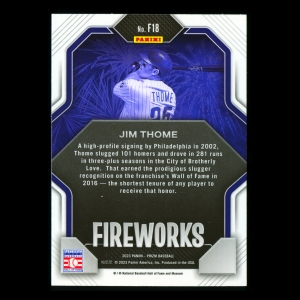 Jim Thome 2023 Panini Prizm Fireworks Phillies