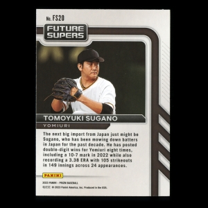 Tomoyuki Sugano 2023 Panini Prizm Future Supers Giants