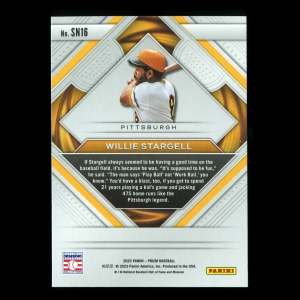 Willie Stargell 2023 Panini Prizm Second to None Pirates