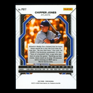 Chipper Jones 2023 Panini Prizm Pot of Gold Braves