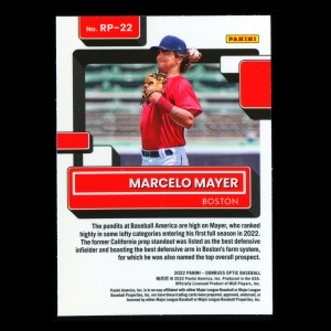 Marcelo Mayer RR 2022 Donruss Optic Rated Prospects Red Sox
