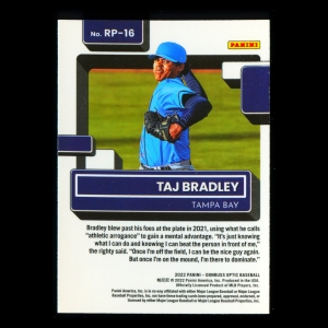 Taj Bradley RR 2022 Donruss Optic Rated Prospects Rays