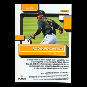 Rodolfo Castro RR RC 2022 Donruss Optic Rated Rookie Pirates