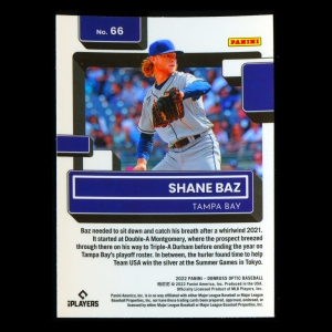 Shane Baz RR RC 2022 Donruss Optic Rated Rookie Rays