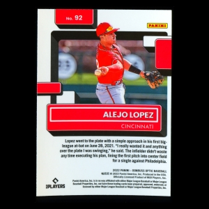 Alejo Lopez RR RC 2022 Donruss Optic Rated Rookie Reds