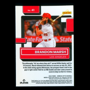 Brandon Marsh RR RC 2022 Donruss Optic Rated Rookie Angels