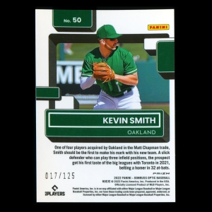 Kevin Smith RR RC 2022 Donruss Optic Orange Rated Rookie Athletics 017/125