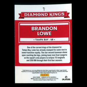 Brandon Lowe 2022 Donruss Optic Diamond Kings Rays