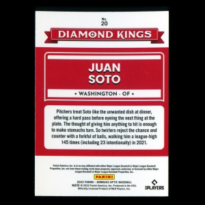 Juan Soto 2022 Donruss Optic Diamond Kings Nationals | Padres
