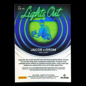 Jacob deGrom 2022 Donruss Optic Lights Out Mets | Rangers