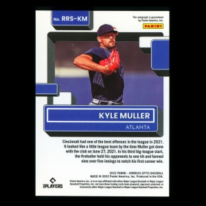 Kyle Muller 2022 Donruss Optic Rated Rookies Signatures Braves