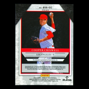 Cooper Criswell 2022 Donruss Optic The Elite Series Signatures Holo Angels