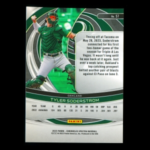 Tyler Soderstrom RC 2023 Panini Chronicles Spectra Rookie Rangers