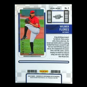 Wilmer Flores 2023 Panini Chronicles Contenders Optic Red Wave Tigers 041/199