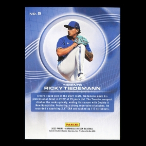 Ricky Tiedemann 2023 Panini Chronicles Recon Blue Jays