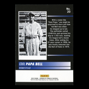 Cool Papa Bell 2023 Panini Chronicles Pinnacle Grays