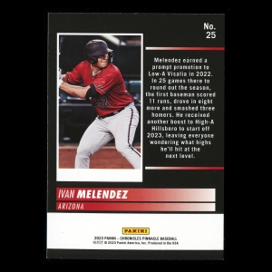 Ivan Melendez 2023 Panini Chronicles Pinnacle Diamondbacks