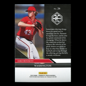 Jake Bennett 2023 Panini Chronicles Limited Nationals