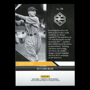 Paul Waner 2023 Panini Chronicles Limited Pirates