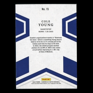 Cole Young 2023 Panini Chronicles Vertex Mariners