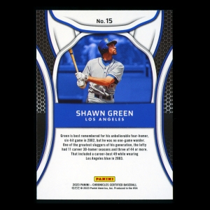 Shawn Green 2023 Panini Chronicles Certified Dodgers