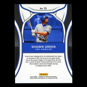 Shawn Green 2023 Panini Chronicles Certified Dodgers