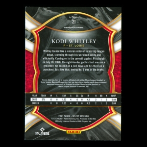 Kodi Whitley RC 2021 Select Rookie Cardinals