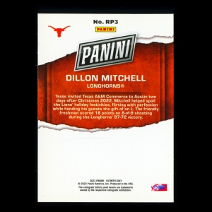Dillon Mitchell 2023 Panini Father's Day Rookie Prospect Longhorns