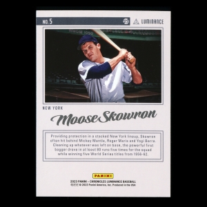 Moose Skowron 2023 Panini Chronicles Luminance Yankees