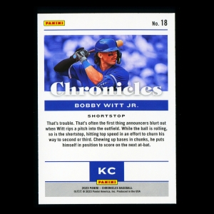 Bobby Witt Jr. 2023 Panini Chronicles Royals