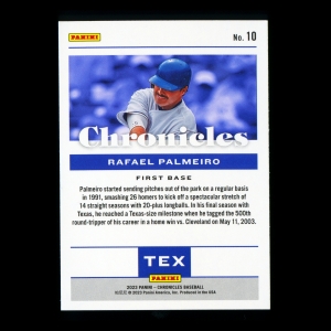 Rafael Palmeiro 2023 Panini Chronicles Rangers