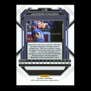 Jackson Chourio 2023 Panini Prizm Brewers