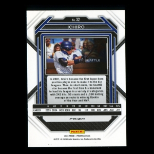 Ichiro 2023 Panini Prizm Silver Mariners